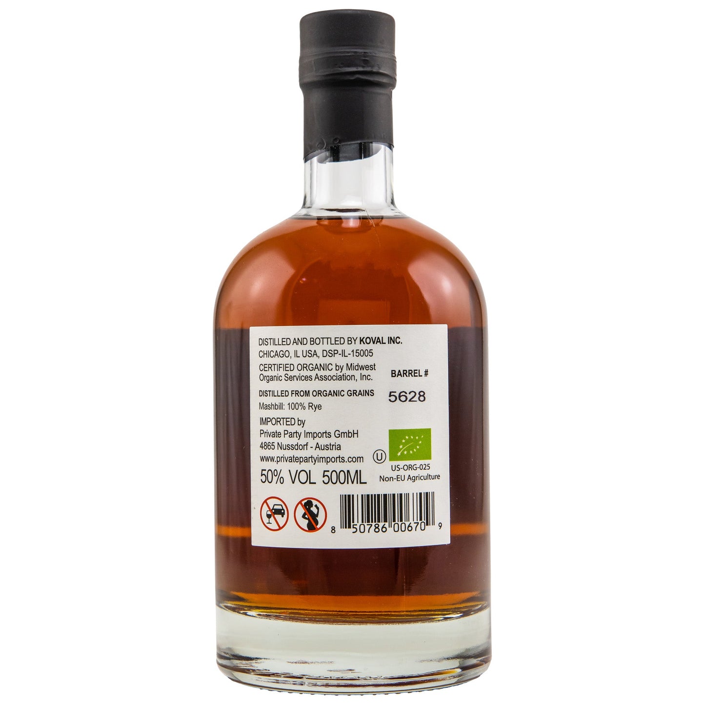 Koval | Single Barrel Rye Whiskey | Bottled in Bond | #5628 | 0,5l | 50%GET A BOTTLE