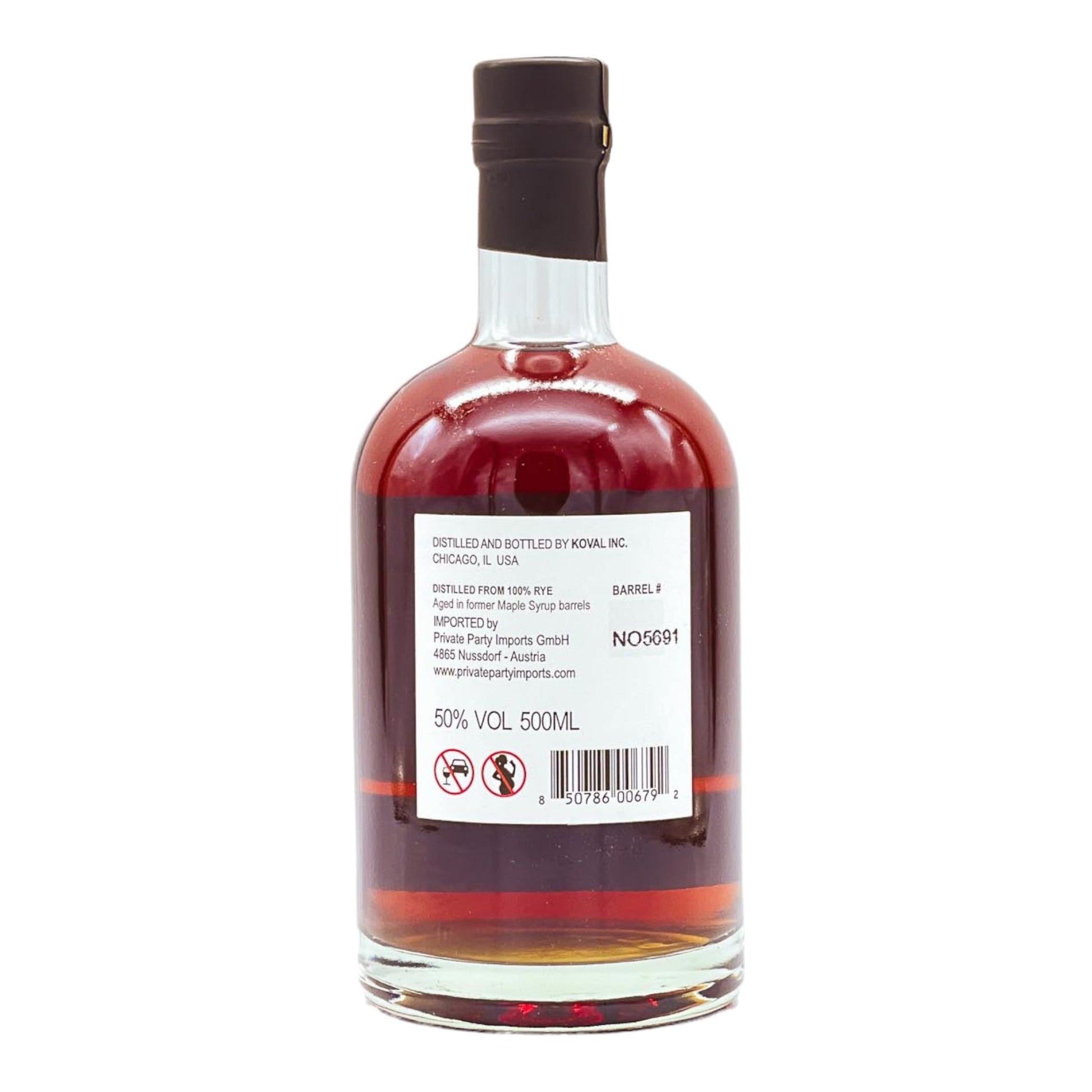 Koval | Single Barrel Rye Whiskey | Maple Syrup Finish | #5691 | 0,5l | 50%GET A BOTTLE