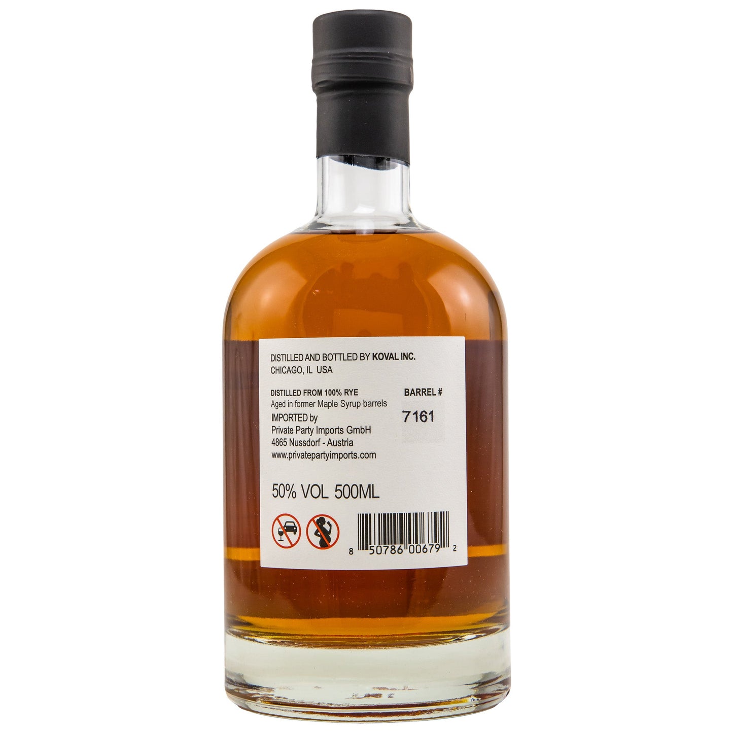 Koval | Single Barrel Rye Whiskey | Maple Syrup Finish | #7161 | 0,5l | 50%GET A BOTTLE