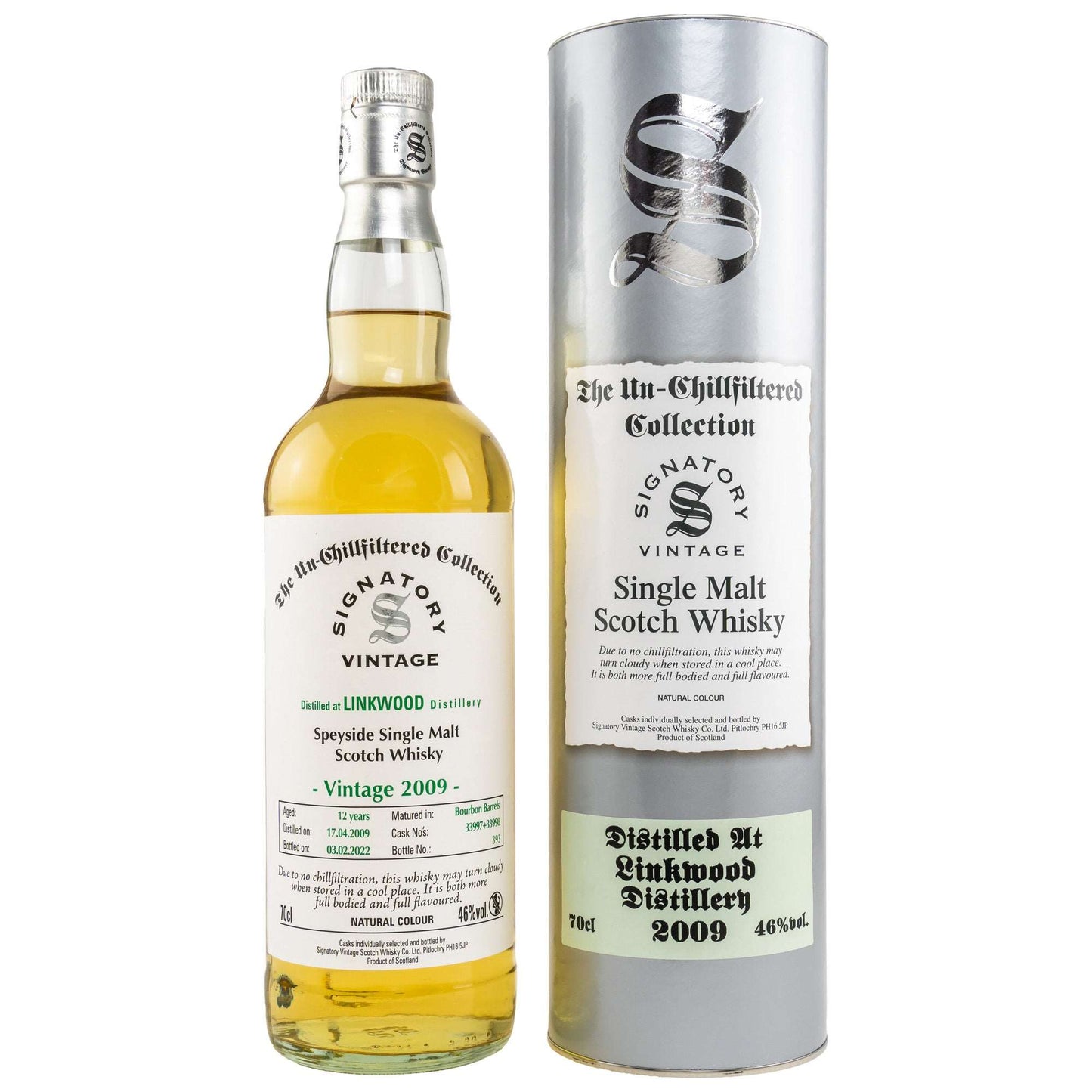 Linkwood | 12 Jahre | 2009/2022 | #33997+33998 | Signatory Vintage | The Un-Chillfiltered Collection | 0,7l | 46%GET A BOTTLE