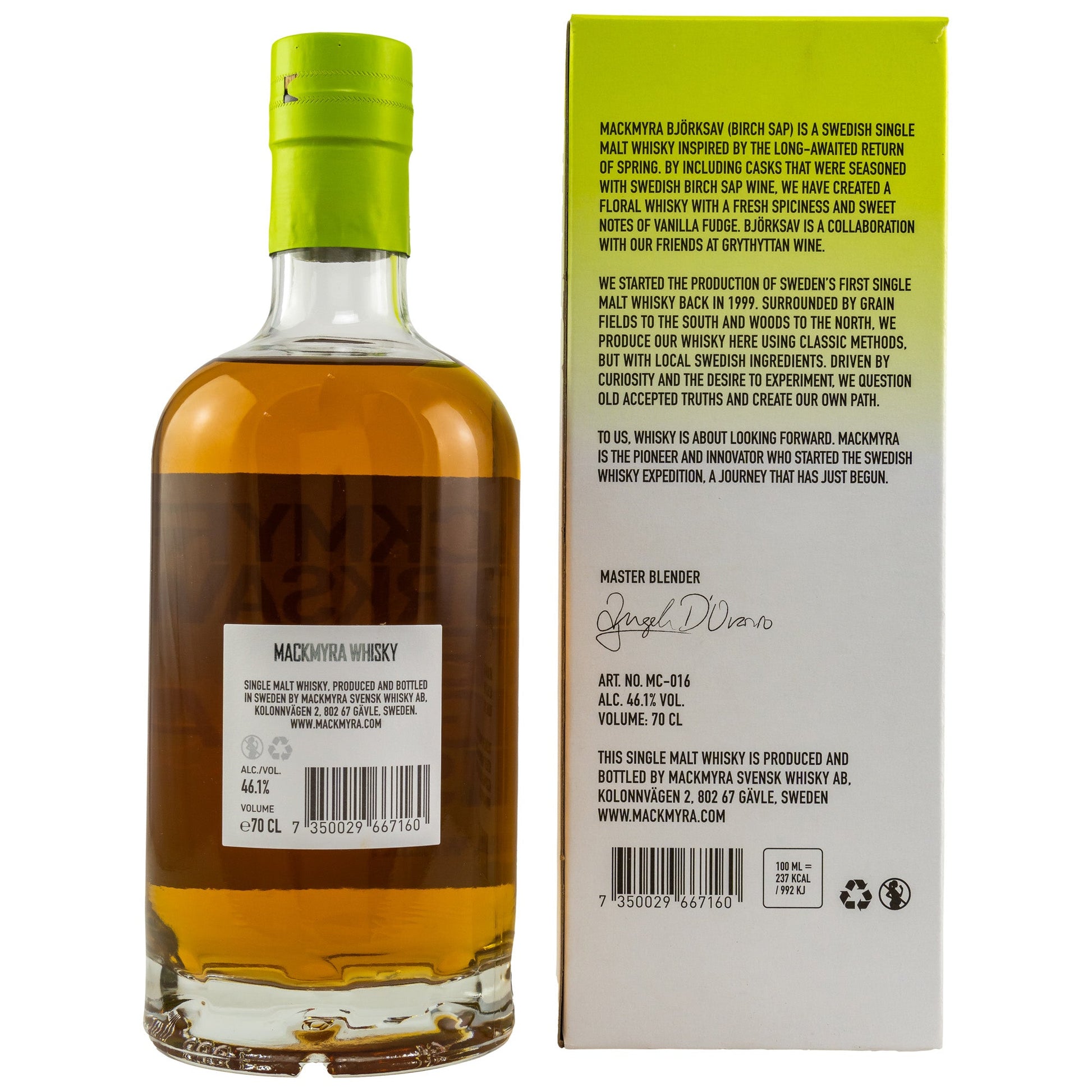 Mackmyra | Björksav | Neue Ausstattung | Single Malt Swedish Whisky | 0,7l | 46,1%GET A BOTTLE