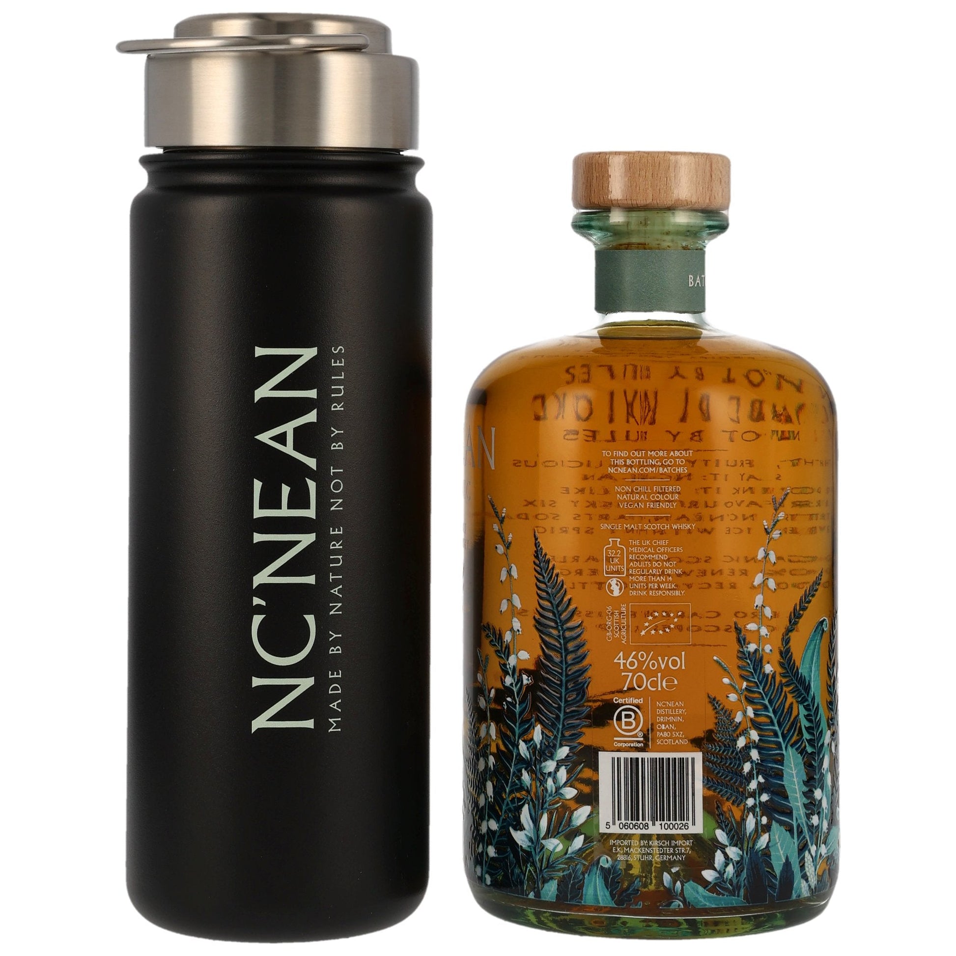 Nc'Nean Hot Toddy Set | Nc'Nean Whisky + Thermo-Trinkflasche | 46%GET A BOTTLE