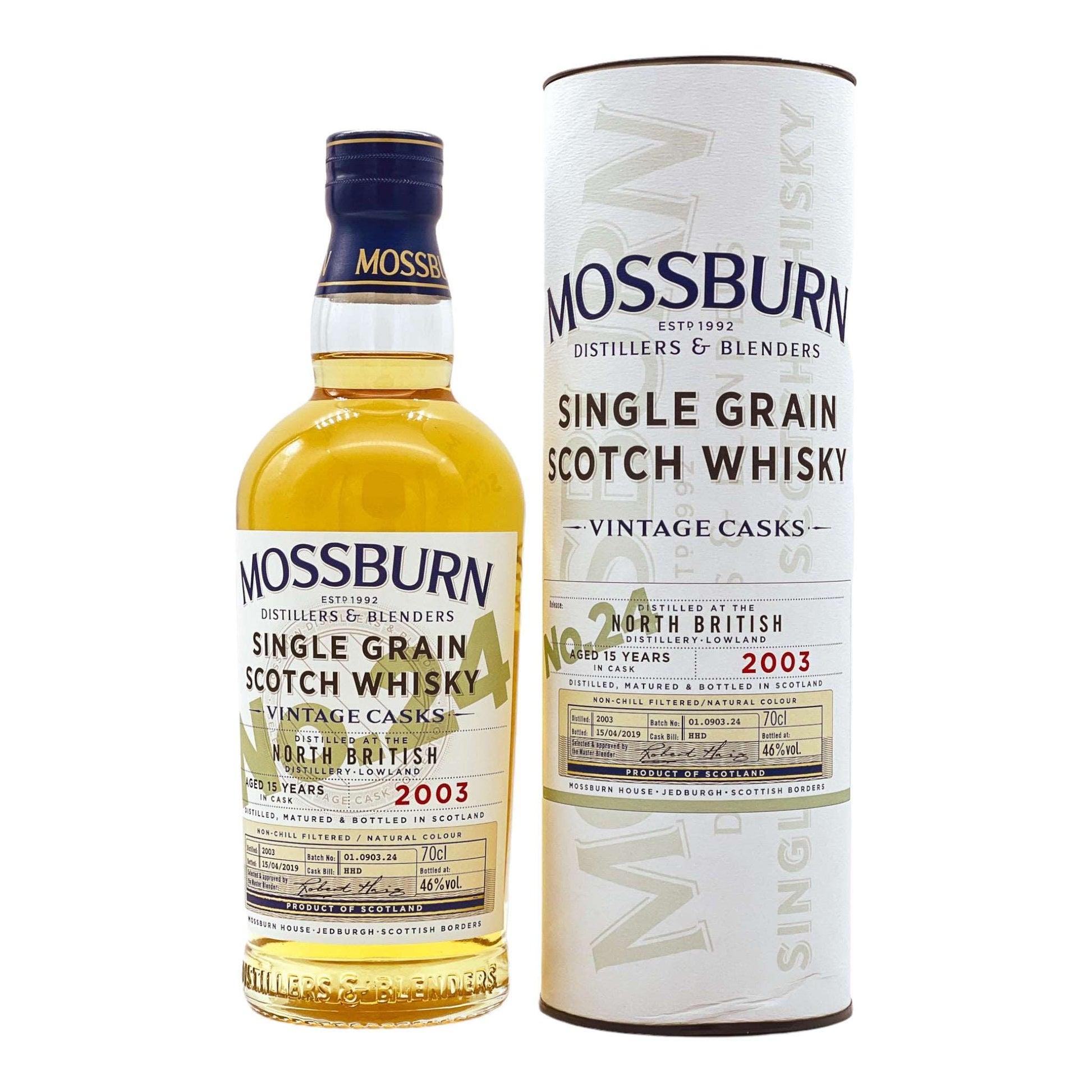 North British | 15 Jahre | 2003/2019 | Mossburn Vintage Casks No. 24 | Single Grain Whisky | 0,7l | 46%GET A BOTTLE