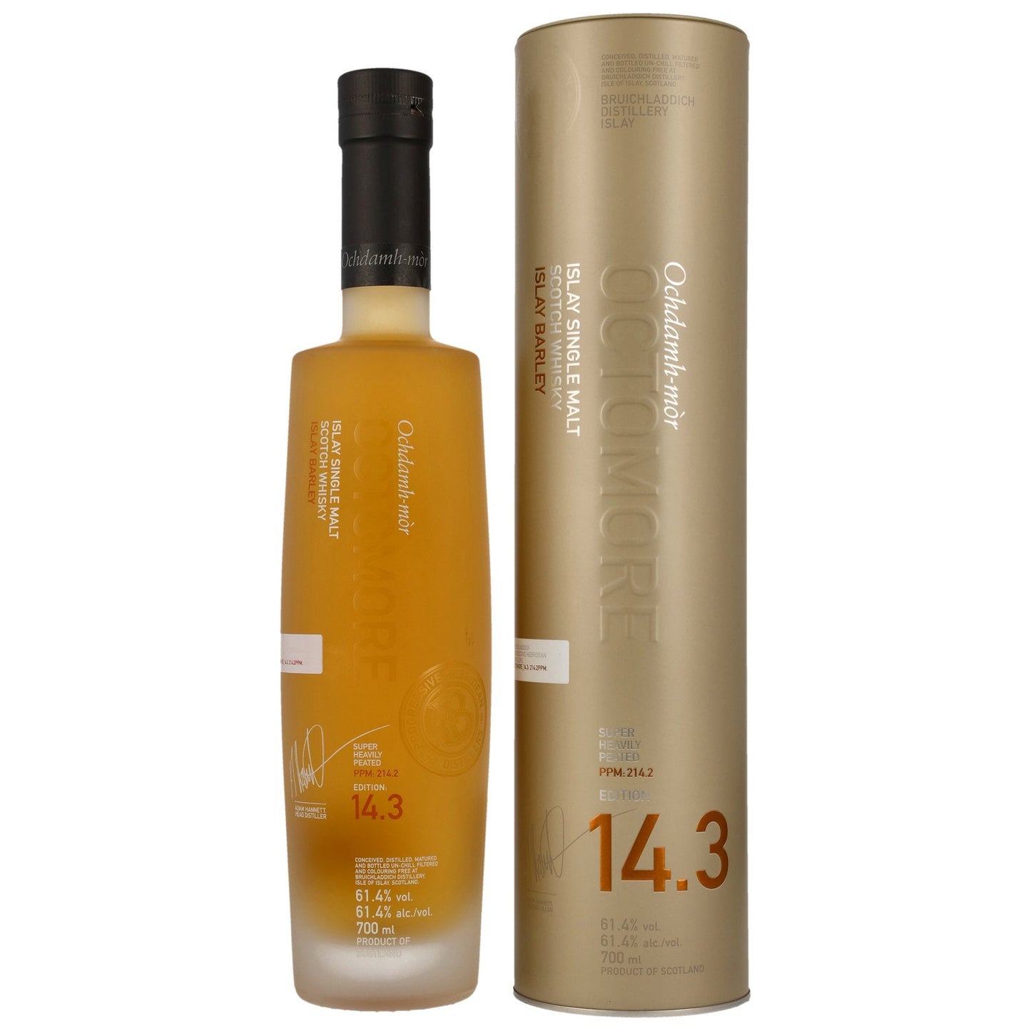 Octomore 14.3 | 5 Jahre | 214.2 PPM | Bourbon & Wine Casks | 61,4%GET A BOTTLE