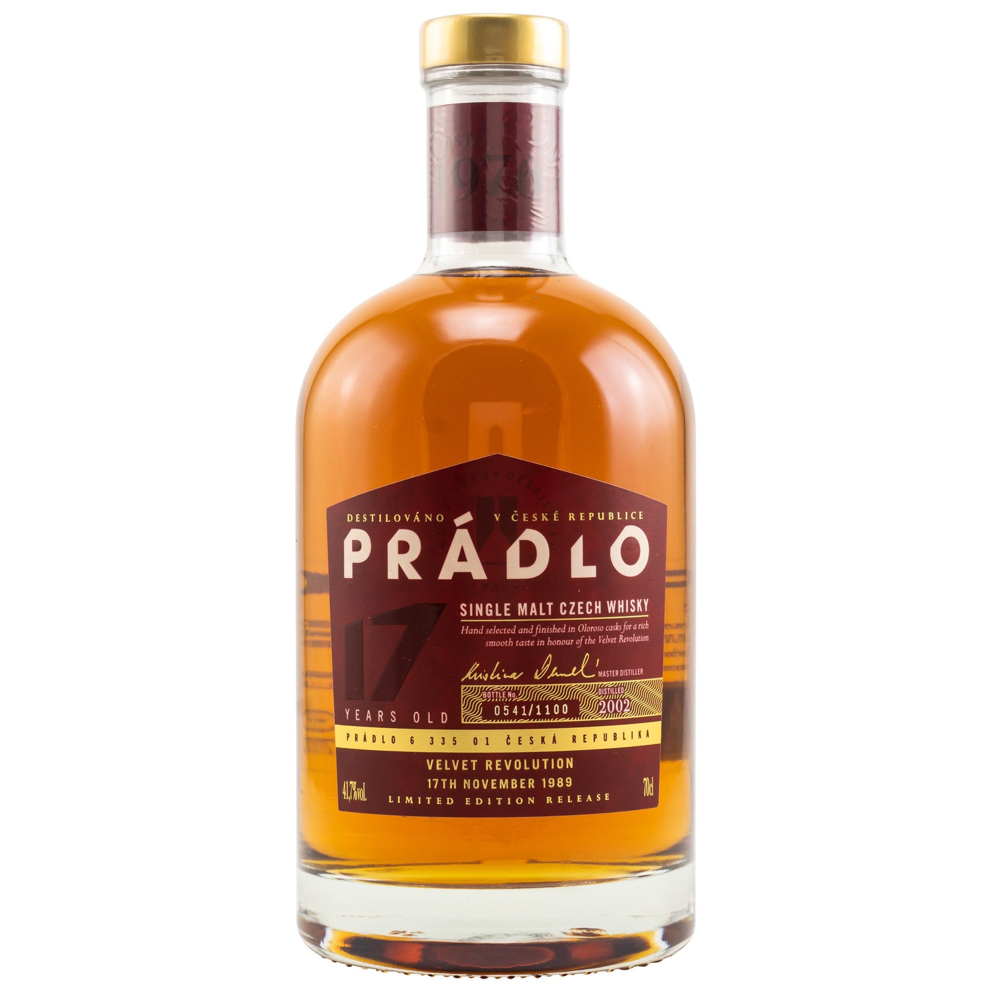 Pradlo | 17 Jahre Release | Velvet Revolution | Czech Whisky | 0,7l | 41,7%GET A BOTTLE