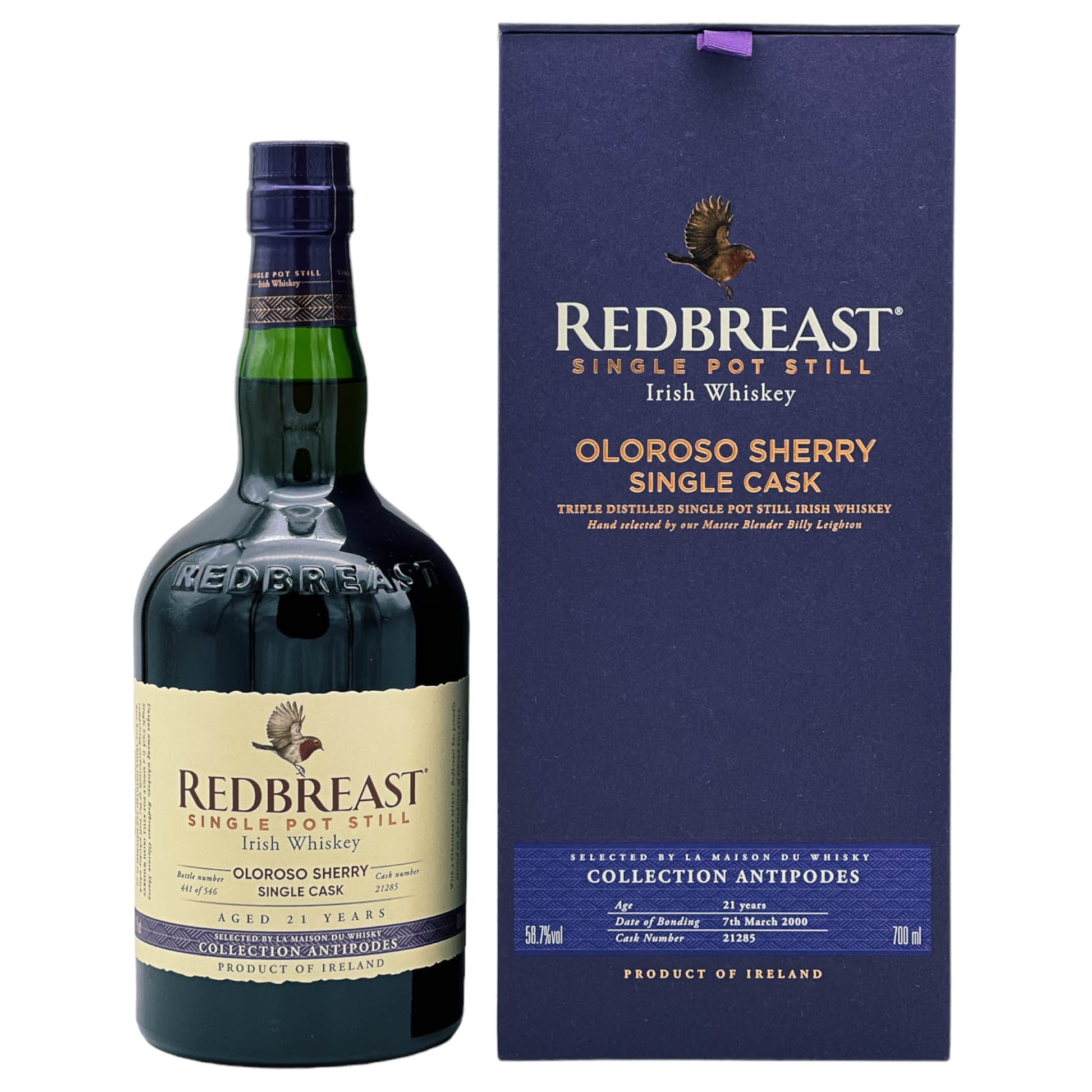 Redbreast | 21 Jahre | 2000/2022 | Single Cask #21285 | Collection Antipodes | 0,7l | 58,7%GET A BOTTLE