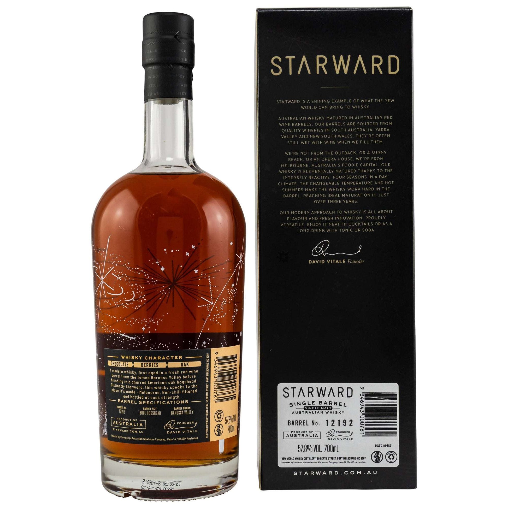 Starward | 4 Jahre | 2016/2021 | Single Barrel | Single Malt Australian Whisky | 0,7l | 57,8%GET A BOTTLE