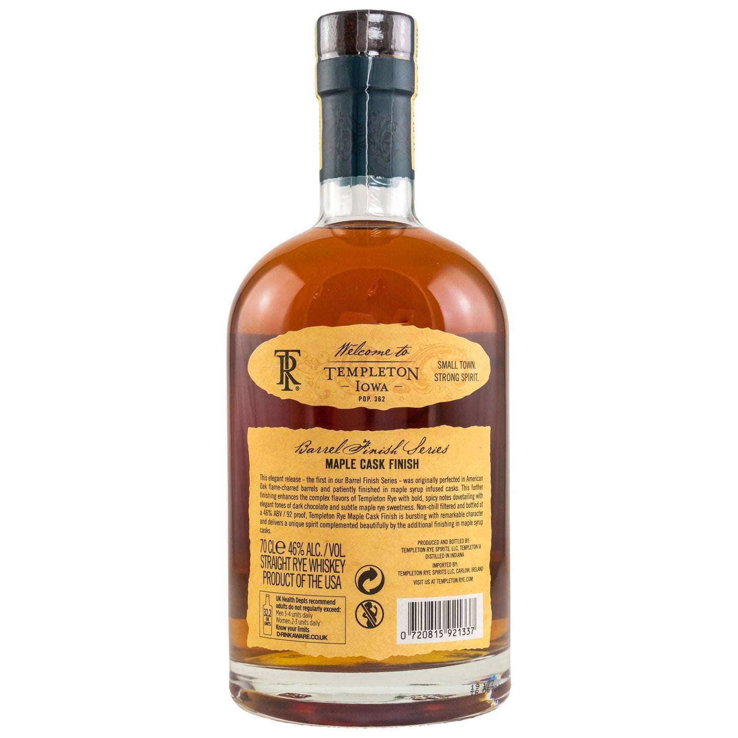 Templeton Rye | Maple Cask Finish | Limited Bottling | Series 1 | Rye Whiskey | 0,7l | 46%GET A BOTTLE