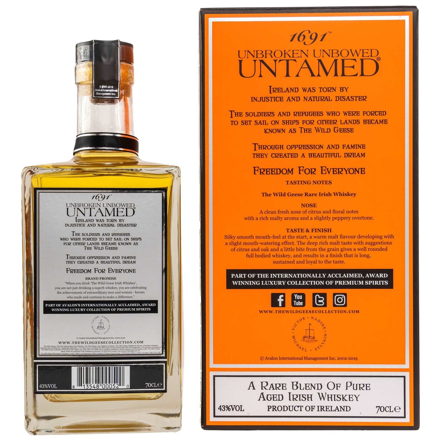 The Wild Geese | Rare Irish Whiskey | Untamed | Blended Irish Whiskey | 0,7l | 43%GET A BOTTLE