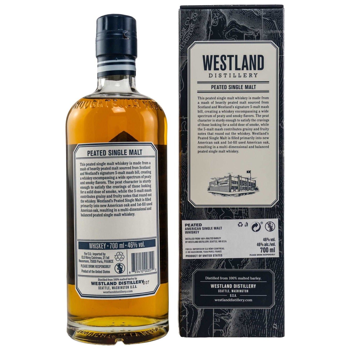 Westland | Peated | American Single Malt Whiskey | 0,7l | 46%GET A BOTTLE