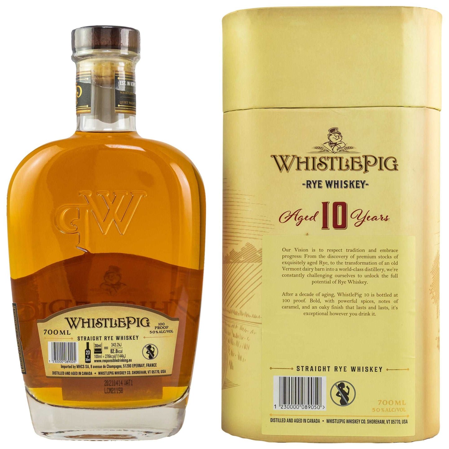 WhistlePig | 10 Jahre | 100 Proof | Straight Rye Whiskey | 0,7l | 50%GET A BOTTLE