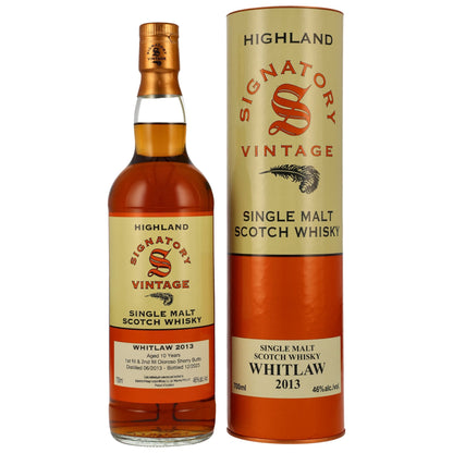 Whitlaw | 10 Jahre | 2013/2023 | Sherry Butt | Signatory Vintage | 46%GET A BOTTLE