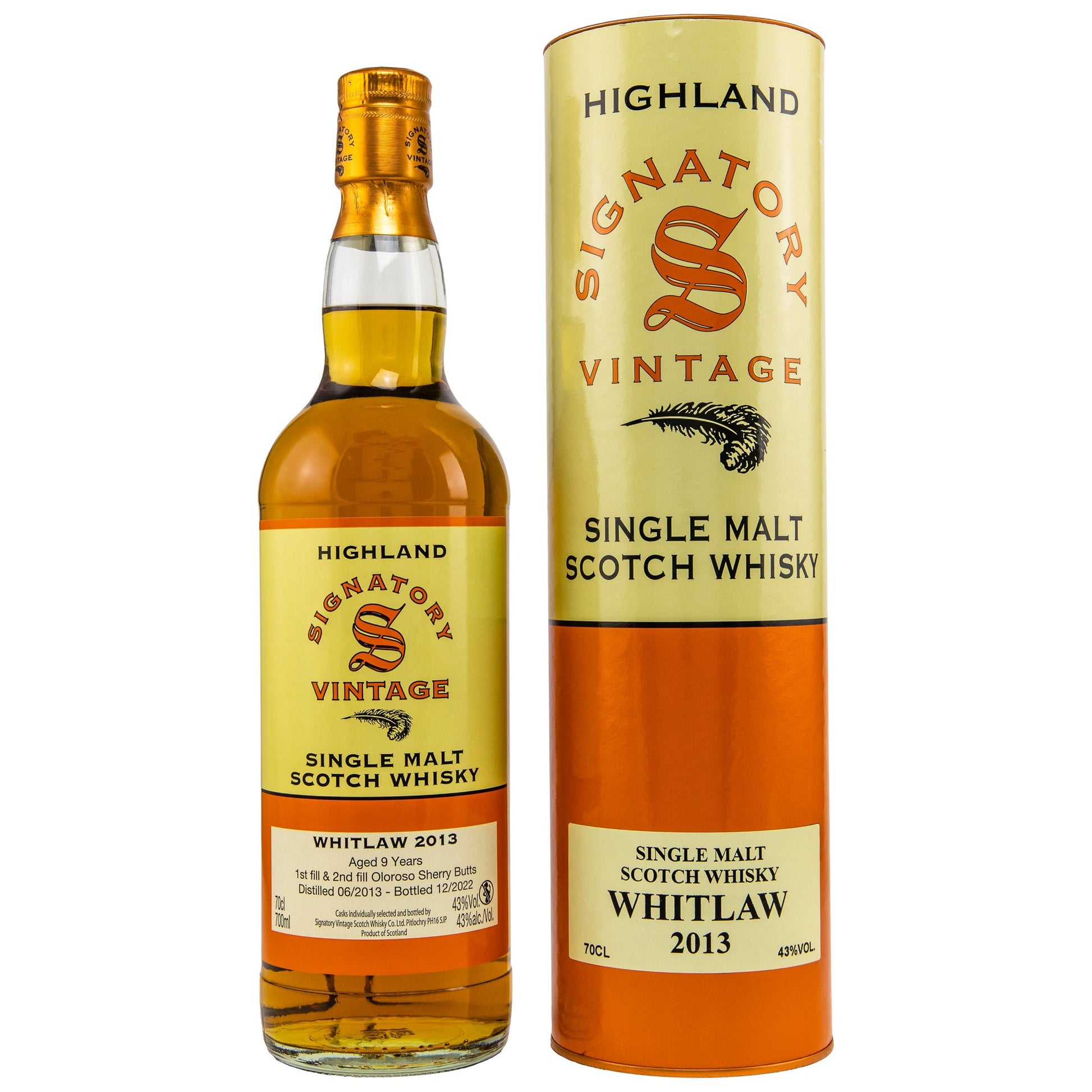 Whitlaw | 9 Jahre | 2013/2022 | Sherry Butt | Signatory Vintage | 0,7l | 43%GET A BOTTLE